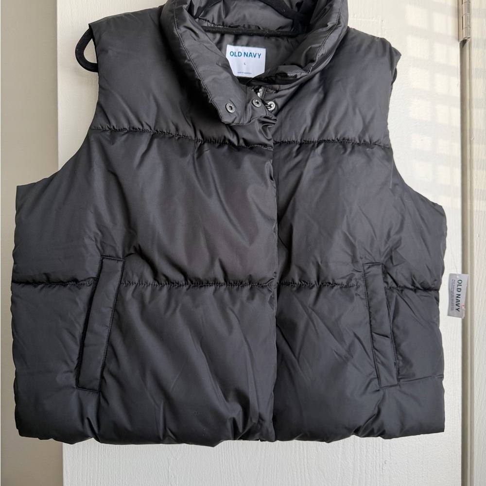 Old Navy Charcoal Puffer Vest